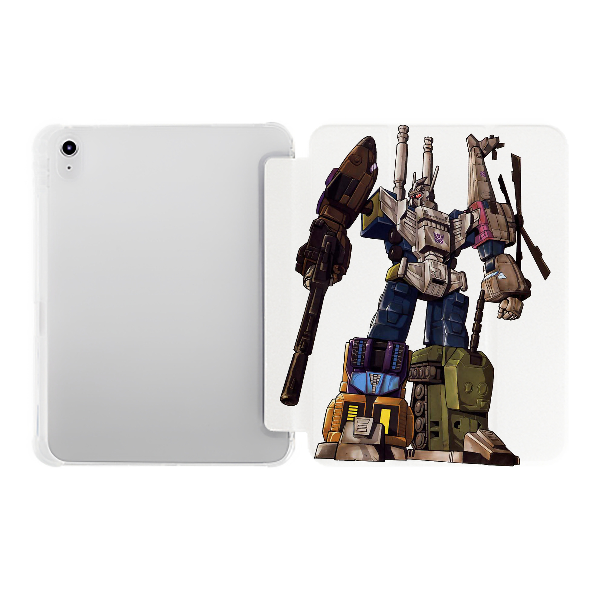 （画像用）  IPad ケース ペン収納付き 三つ折りスタンド PUレザー×シリコン 対応機種9.5/10.5/10.9インチ